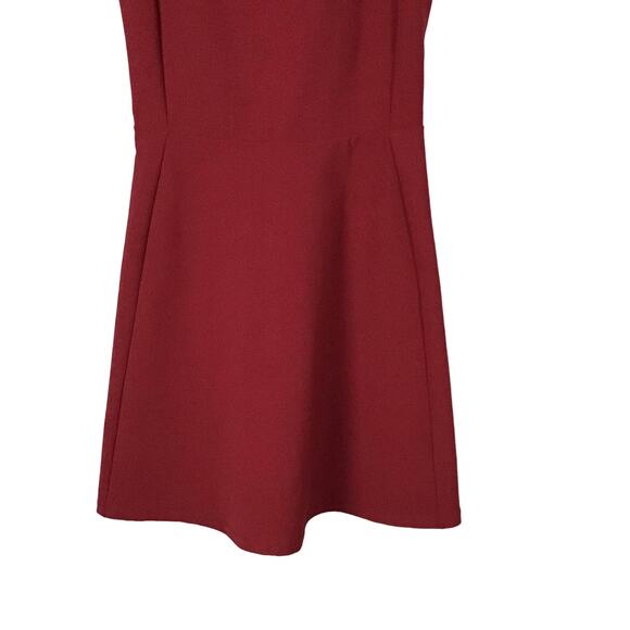 Madewell Adore Sleeveless Fit and Flare Dress Brick Burgundy Dark Red sz 0 - Picture 7 of 16